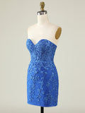 Lace V Neck Homecoming Dress With Applique