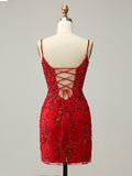 Bodycon Black Sequins Short Homecoming Dress