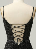 Bodycon Black Sequins Short Homecoming Dress