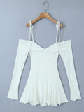 Tight White A Line Sexy Off The Shoulder Short Graduation Party Dress