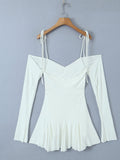 Tight White A Line Sexy Off The Shoulder Short Graduation Party Dress