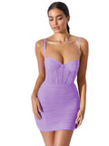 Blue Sexy Tight Graduation Short Party Dress