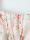 Short Puff Sleeves Cute Pink Aquare Collar Short Graduation Party Dress