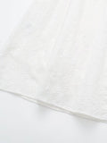Short Puff Sleeves Cute White Aquare Collar Short Graduation Party Dress