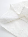 Short Puff Sleeves Cute White Aquare Collar Short Graduation Party Dress
