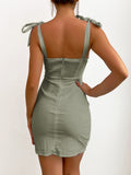 White V Neck Lace Up Sexy Short Graduation Dress