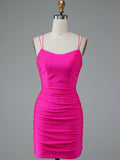 Sleeveless Pink Bodycon Homecoming Party Dress