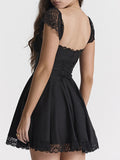 Lace Tight White A Line Short Graduation Party Dress