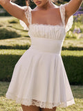 Lace Tight White A Line Short Graduation Party Dress