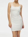 White Backless Sexy Tight Graduation Short Party Dress