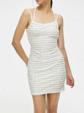 White Backless Sexy Tight Graduation Short Party Dress