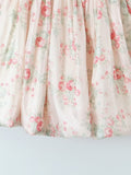 Short Puff Sleeves Cute Pink Aquare Collar Short Graduation Party Dress