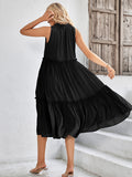 V Neck Blue Sleeveless Long Summer Sundress
