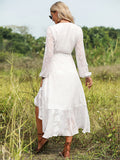 White A Line Long Vacation Boho Dress