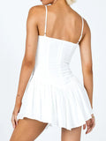 White Ruffles Sexy Short Graduation Dress