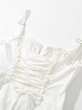 White V Neck Sexy A Line Short Graduation Dress