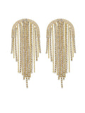 Silver Statement Tassel Long Earrings