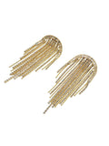 Silver Statement Tassel Long Earrings