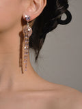 Pink Tassel Vintage Long Earrings