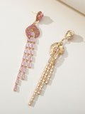 Pink Tassel Vintage Long Earrings