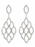 Silver Cutout Leaf Unique Earrings