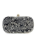 Pearl Rhinestone Beaded Square Handbag