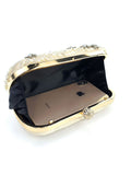 Pearl Rhinestone Beaded Square Handbag