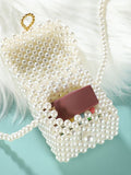Pearl Square Party Chain Handbag