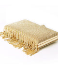 Tassels Golden Exquisite Square Party Handbag