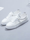 Casual Flat Mesh Breathable White Shoes