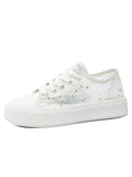 White Casual Flat Mesh Breathable Shoes