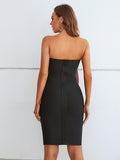 Black Sweetheart Neckline Bodycon Short Party Dress