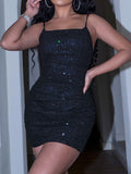 Black Lace Up Tight Short Cocktail Dress