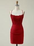 DarkGreen Glitter Halter Short Homecoming Dress