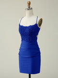 DarkGreen Glitter Halter Short Homecoming Dress