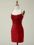 DarkGreen Glitter Halter Short Homecoming Dress