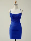 DarkGreen Glitter Halter Short Homecoming Dress