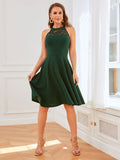 Halter Lace Bridesmaid Dress