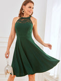 Halter Lace Bridesmaid Dress