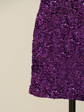 Sequins One-Shoulder Black Beading Homecoming Short Dress