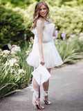 A-Line Cute White Tulle Short Party Homecoming Dress