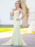 Mermaid Light Blue Prom Dress Long Evening Dress