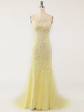 Mermaid Light Blue Prom Dress Long Evening Dress