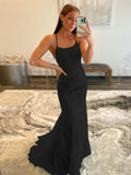Mermaid Light Blue Prom Dress Long Evening Dress