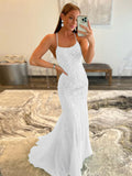 Mermaid Light Blue Prom Dress Long Evening Dress