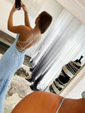 Mermaid Light Blue Prom Dress Long Evening Dress