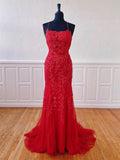 Mermaid Light Blue Prom Dress Long Evening Dress