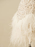 Sequins V-neck Black Homecoming Party Short Dress with Tassels