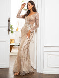 Pink Luxury Evening Dress With Sequins