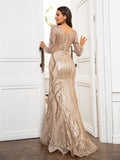 Pink Luxury Evening Dress With Sequins